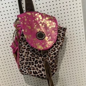 stylish boutique backpack with LV logo